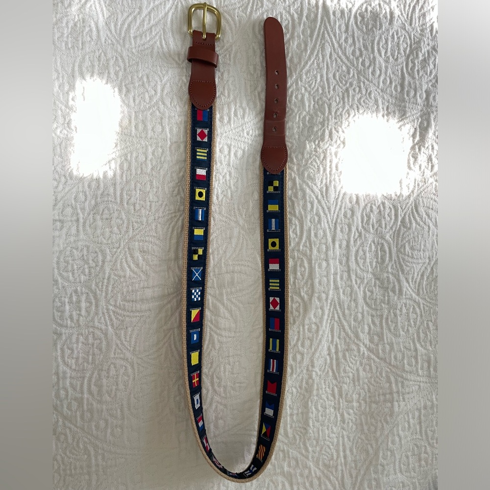 Leather Man Ltd. Nautical Flags Belt⛵️